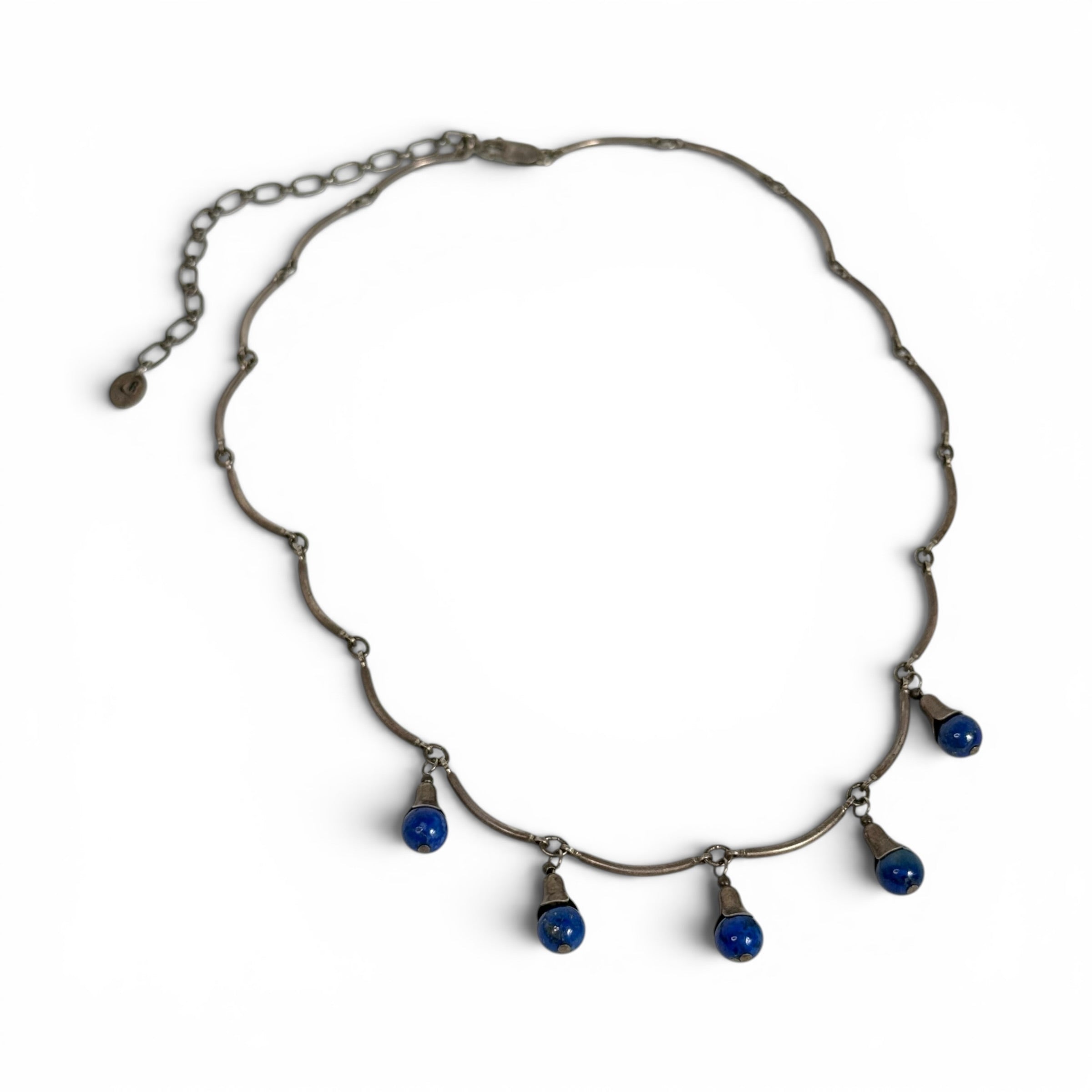 relios carolyn pollack 925 sterling silver + lapis lazuli teardrop necklace