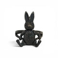 vintage 925 sterling silver articulating bunny rabbit ring