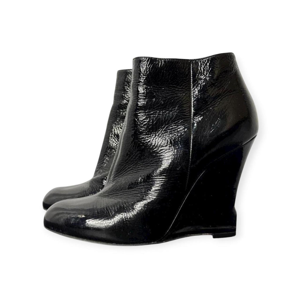 lanvin funky wedge booties