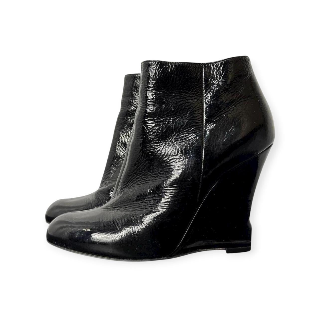 lanvin funky wedge booties