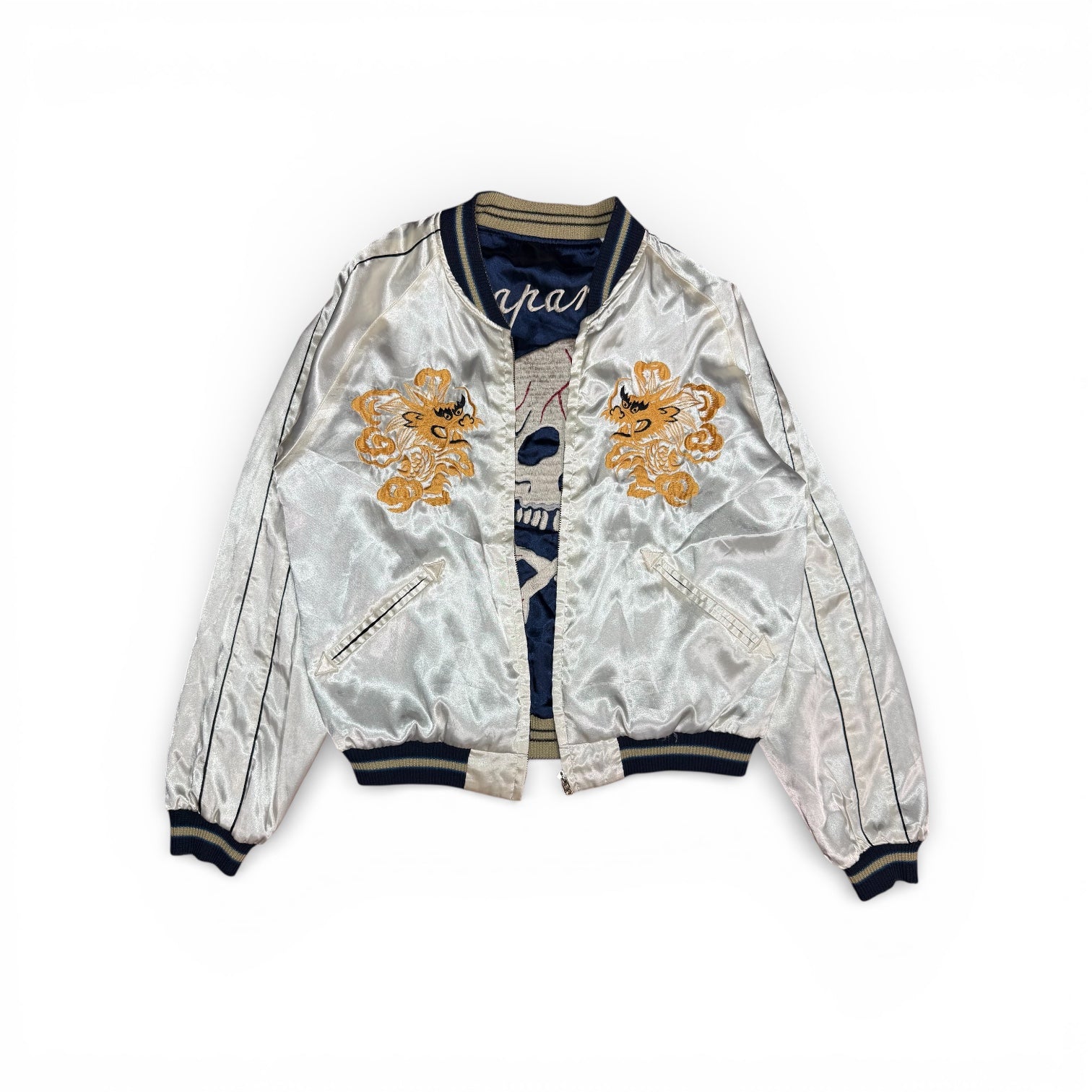 vintage tailor toyo japan skulls & dragons sukajan