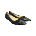 prada pointed croc cap toe flats