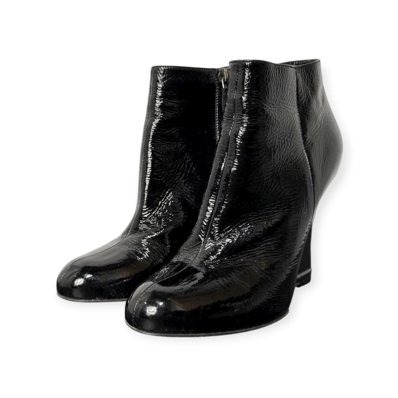 lanvin funky wedge booties