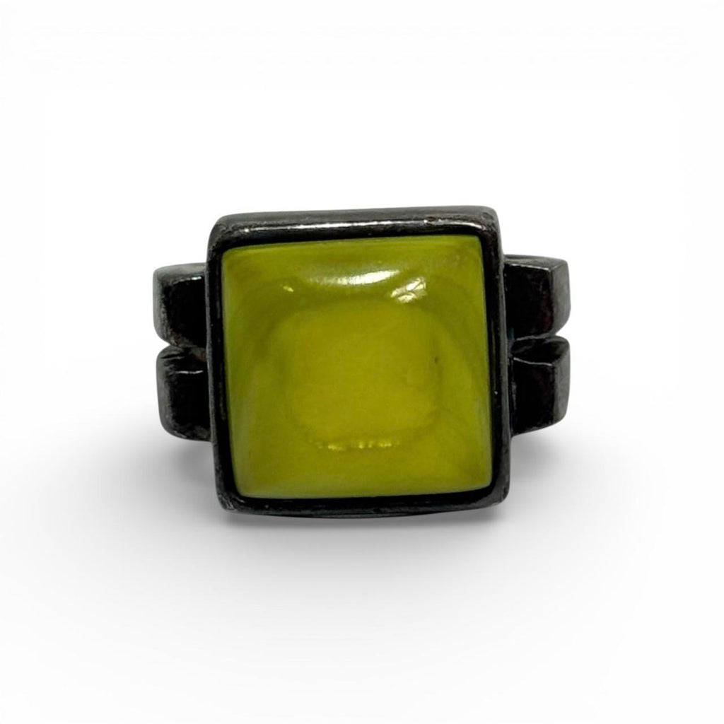 vintage silpada sterling silver green mother of pearl ring