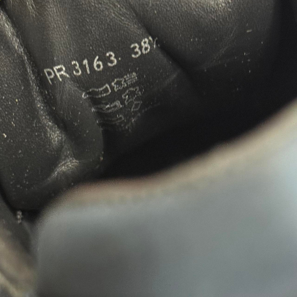 prada america’s cup navy blue patent leather sneakers