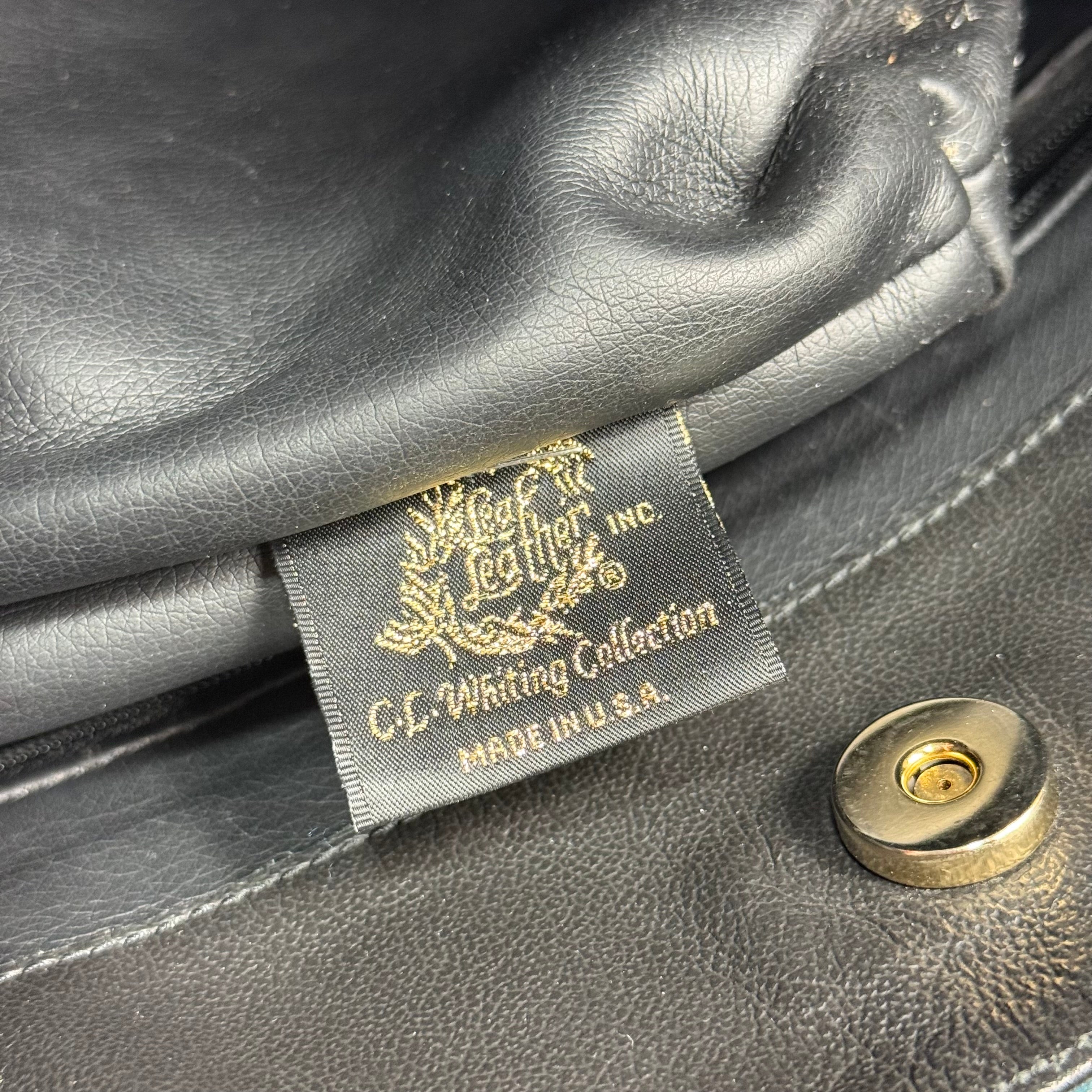 vintage leaf leather whiting collection hand tooled botanical bag