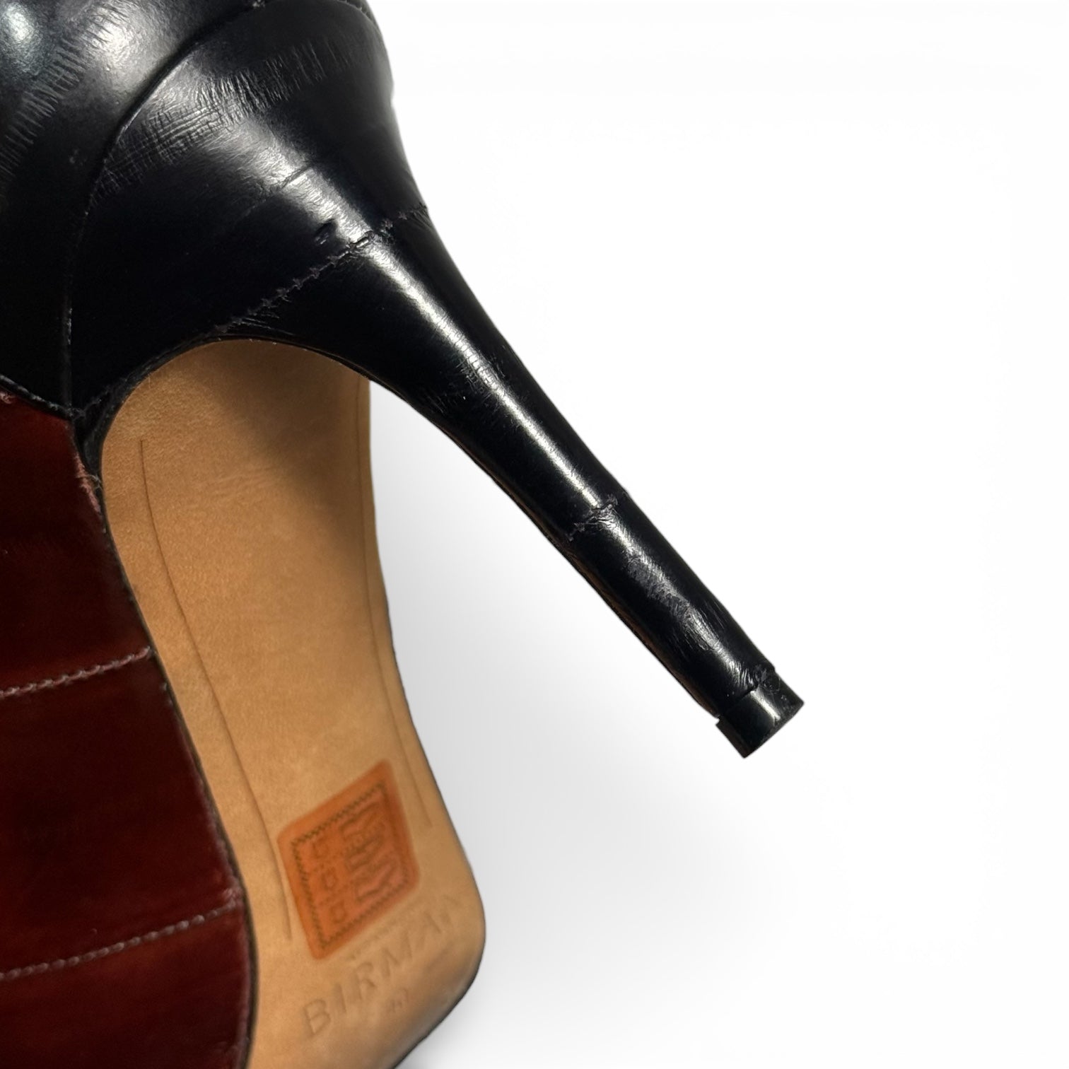 alexandre birman paneled leather pointed toe pumps