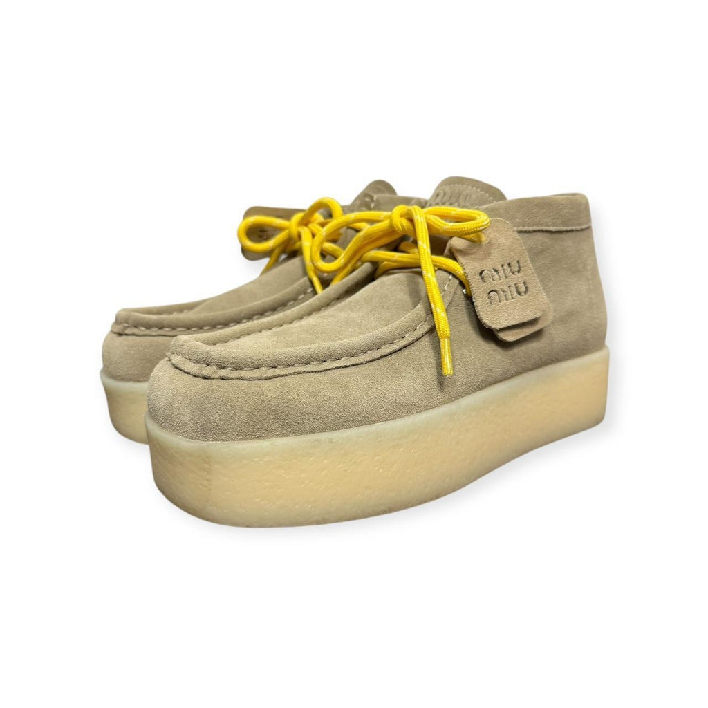 miu miu delavé platform wallabees