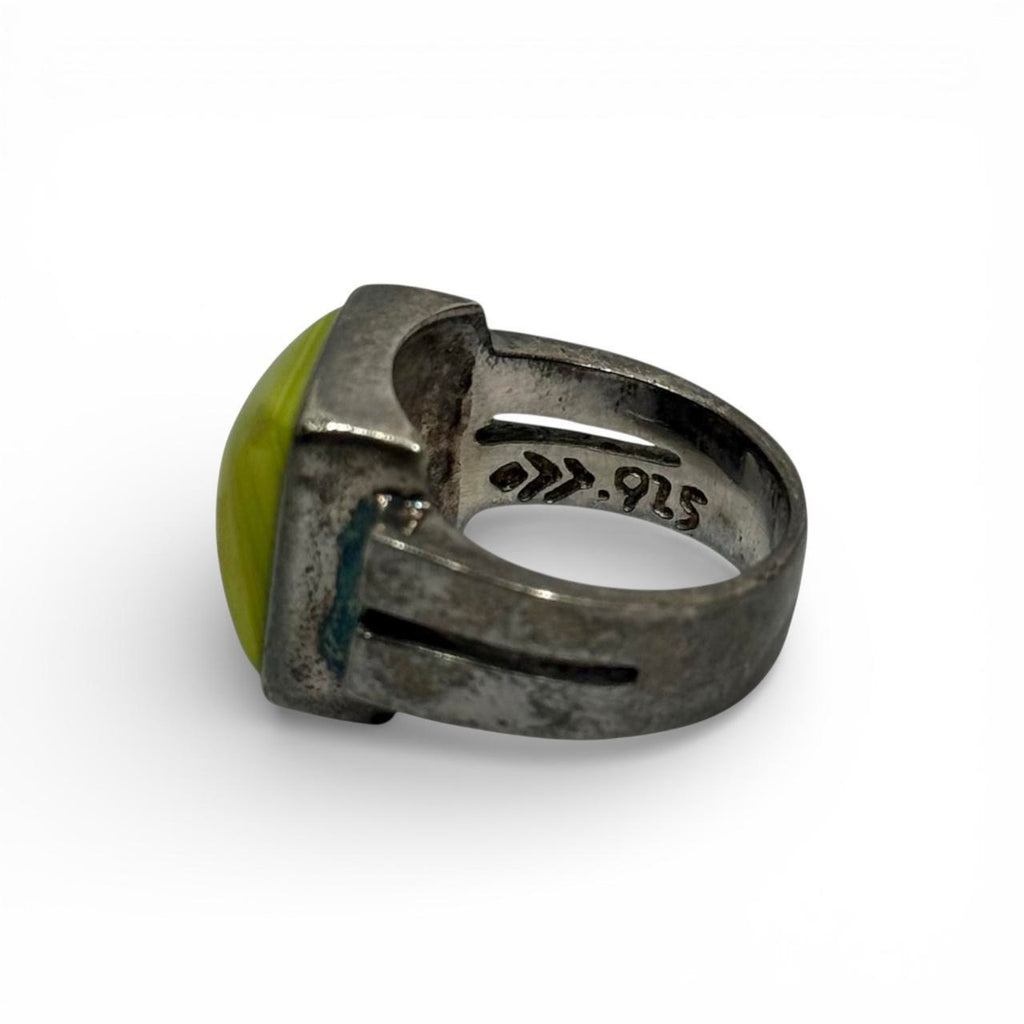 vintage silpada sterling silver green mother of pearl ring