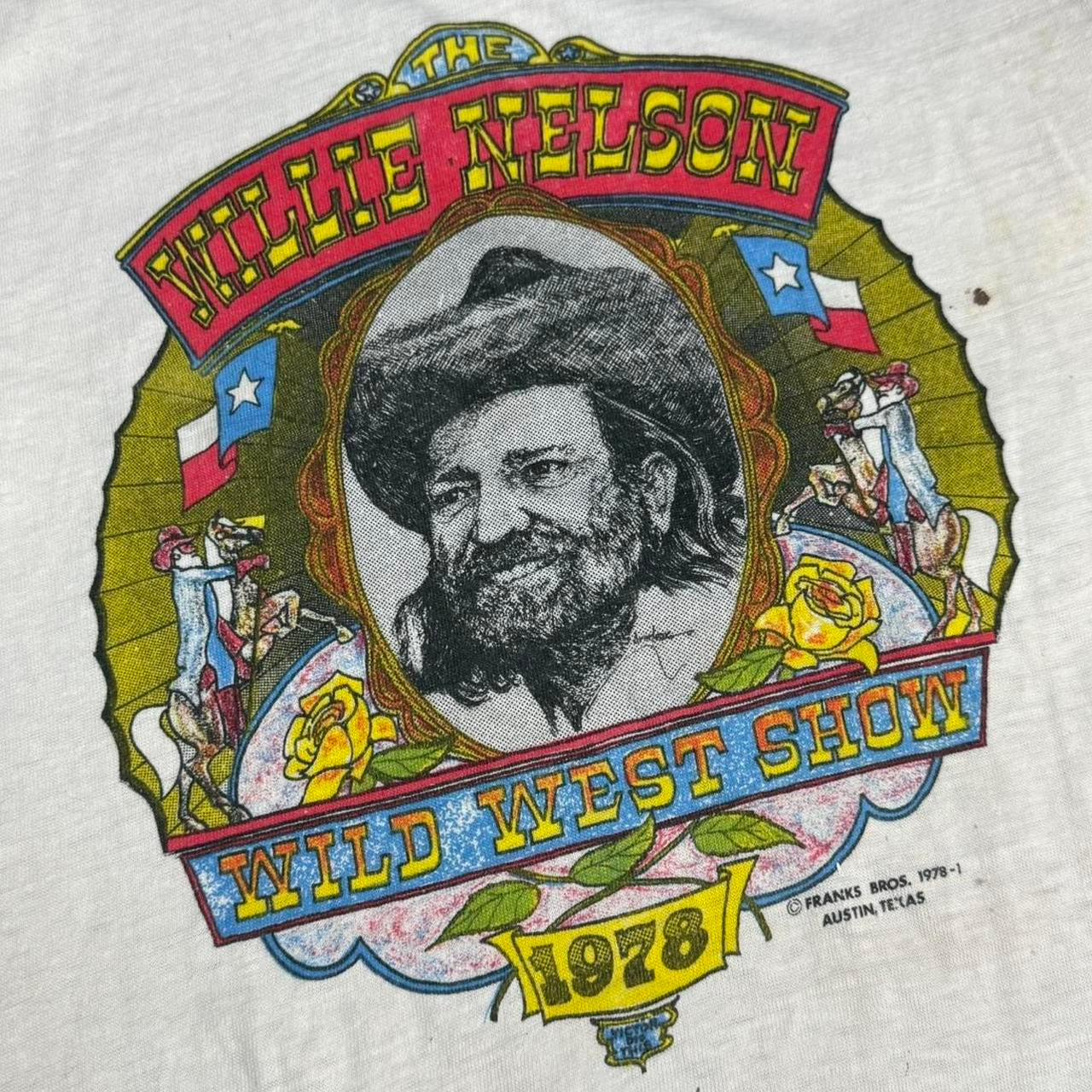 vintage 1978 willie nelson wild west show ringer tee
