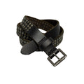 studded black leather belt