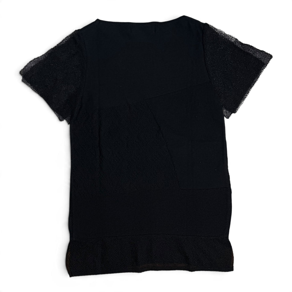 nwt vintage y2k hysteric glamour “take me to the other side” black mesh top