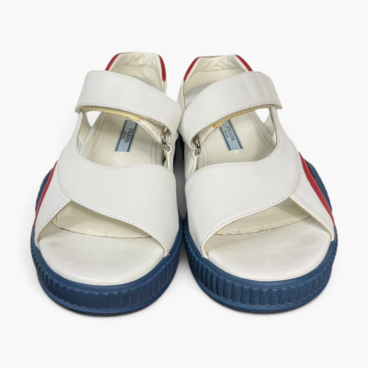prada ss 2014 multicolor leather velcro chunky platform sandals