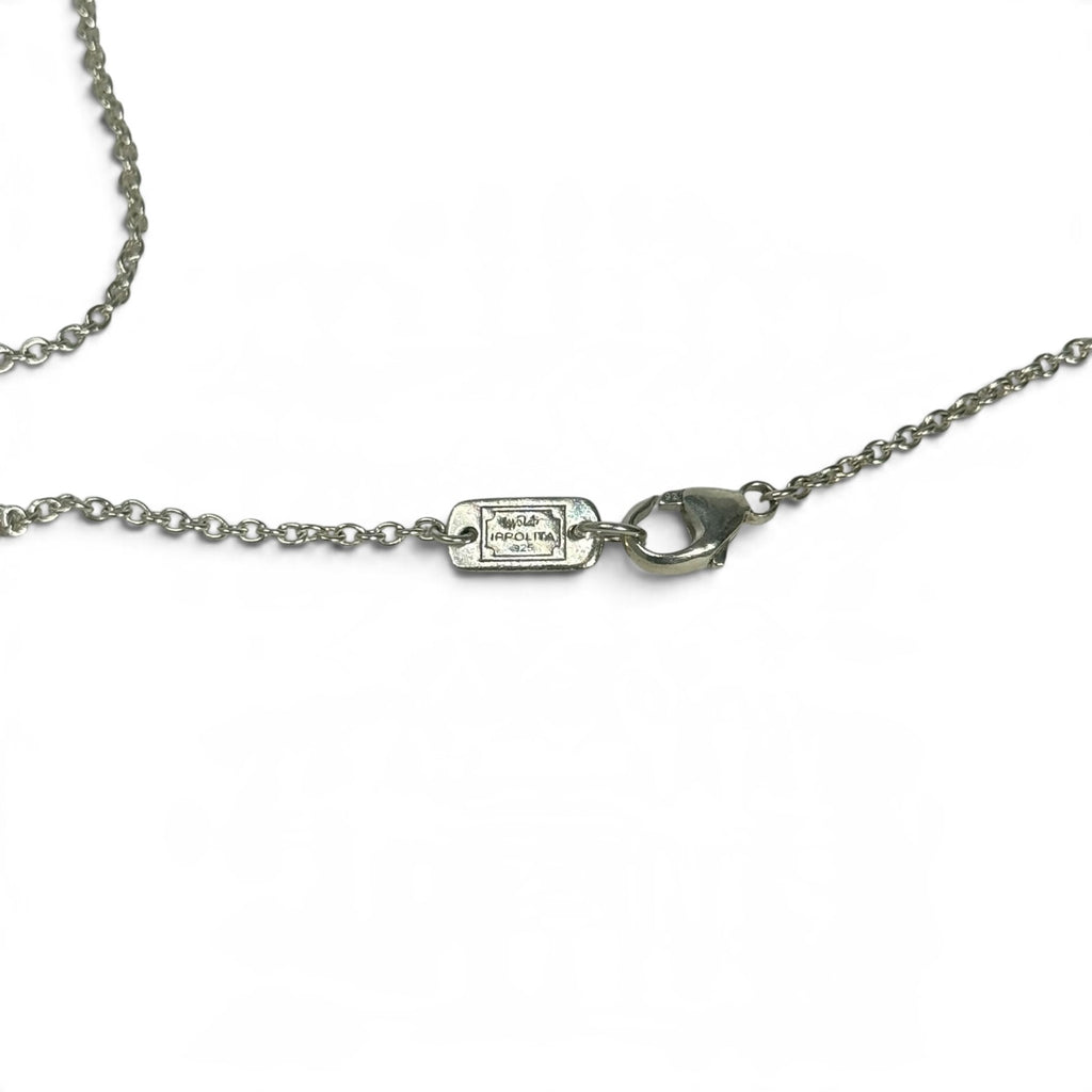 ippolita sterling silver clear quartz mother of pearl + lapis lazuli teardrop necklace