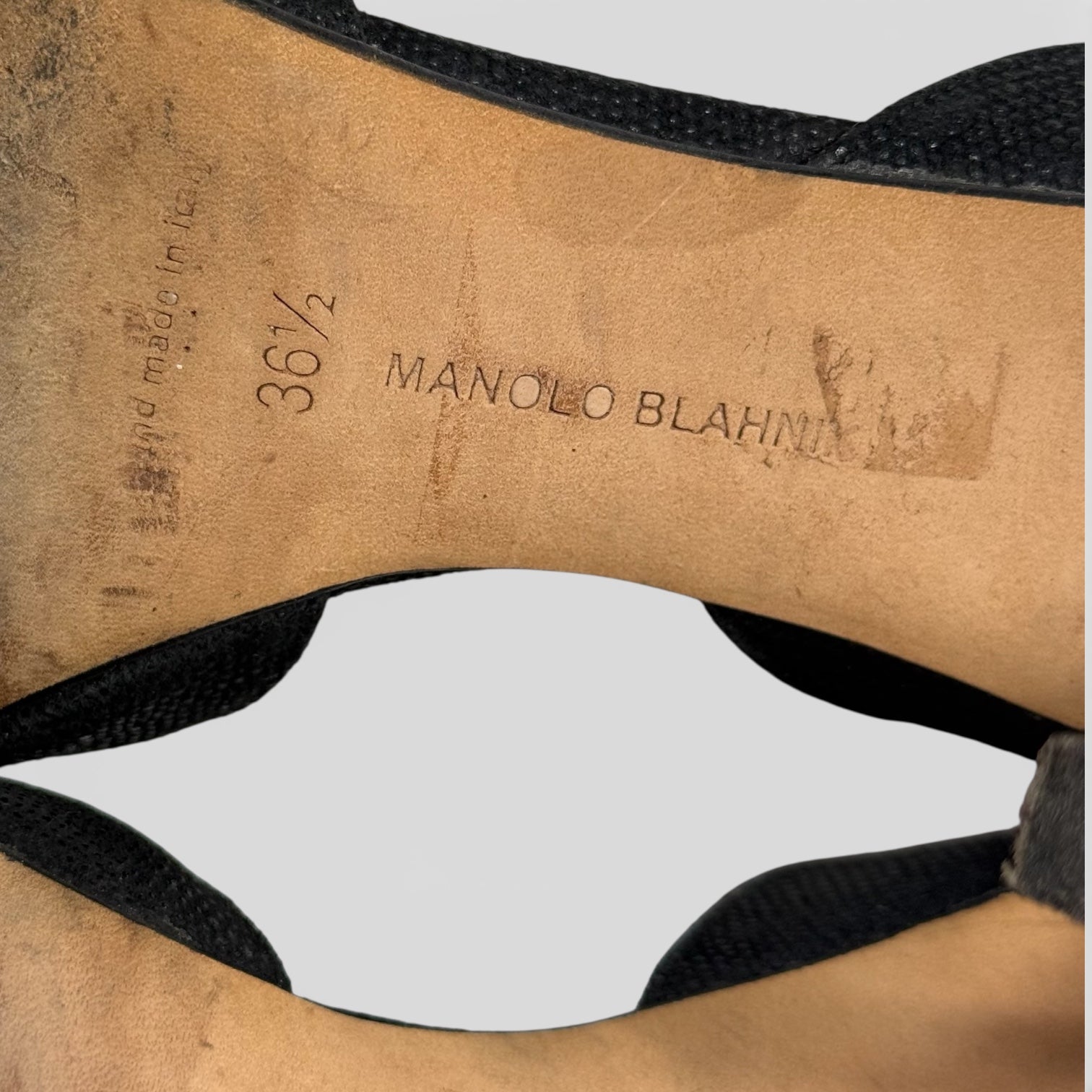 manolo blahnik black lizard embossed d’orsay pumps