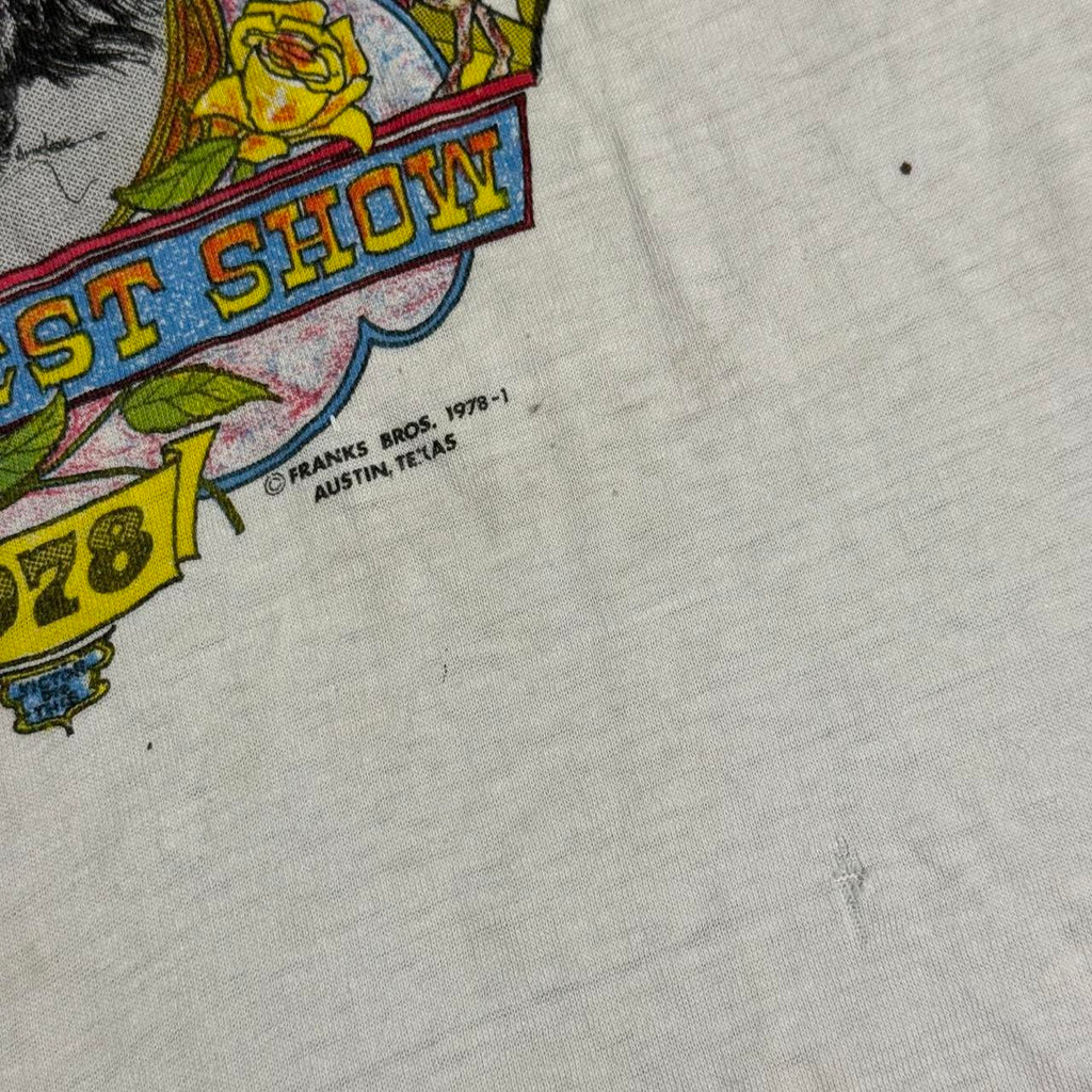 vintage 1978 willie nelson wild west show ringer tee
