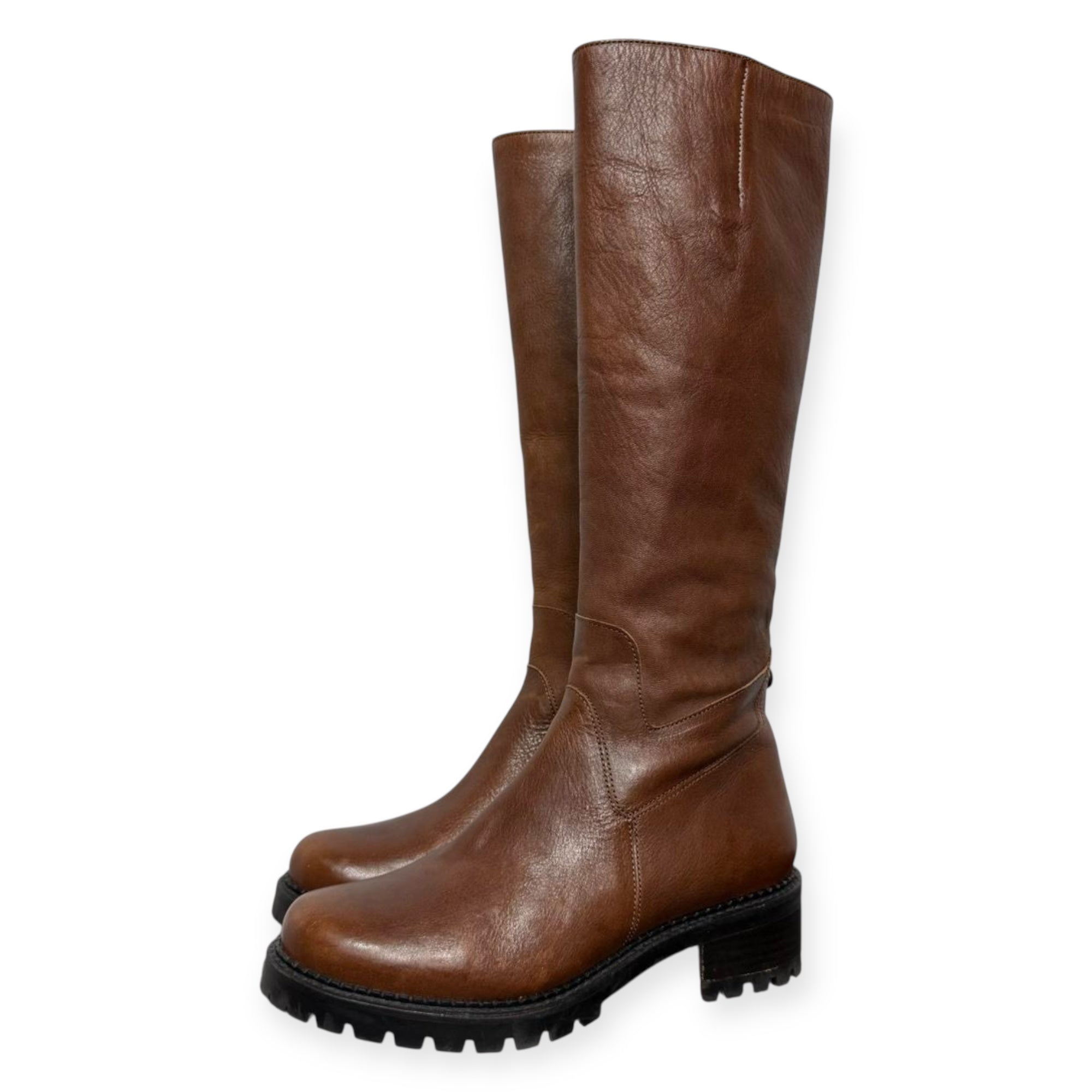 ted & muffy brown leather knee high riding boots