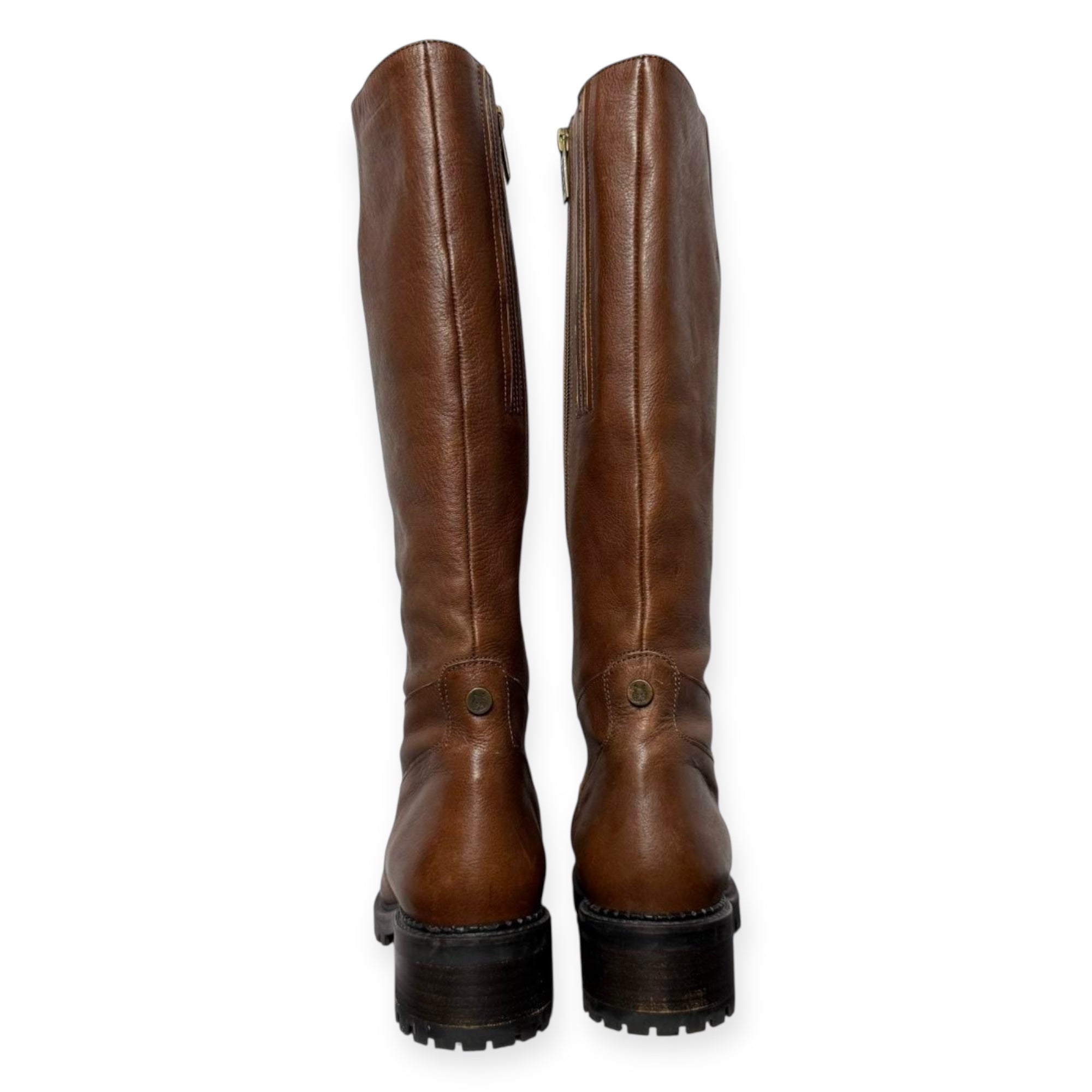 ted & muffy brown leather knee high riding boots