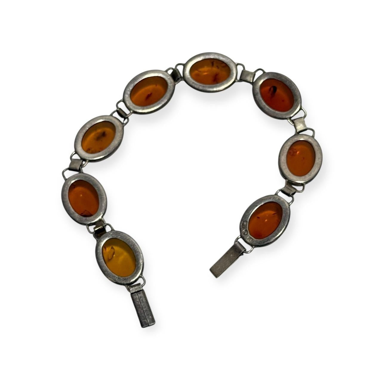 vintage baltic amber sterling silver bracelet