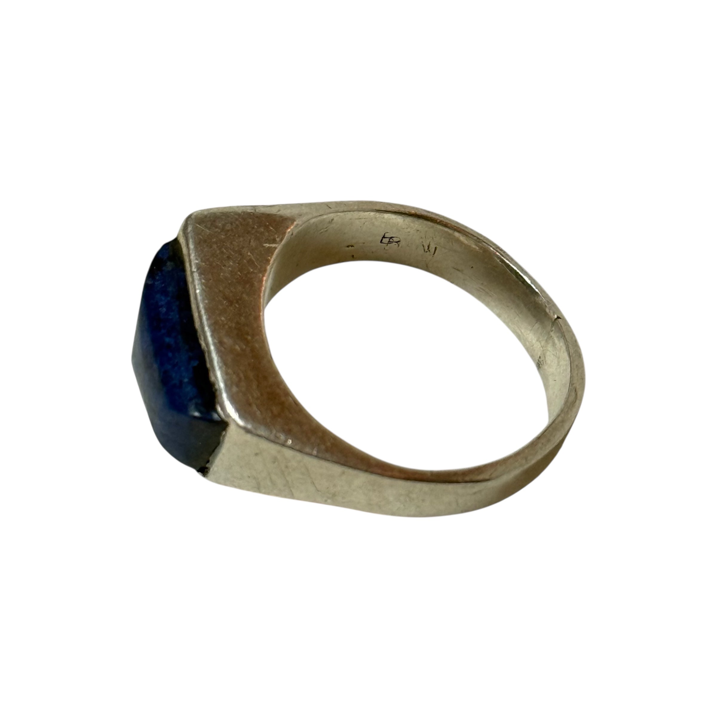 vintage artisanal silver & sodalite modernist ring