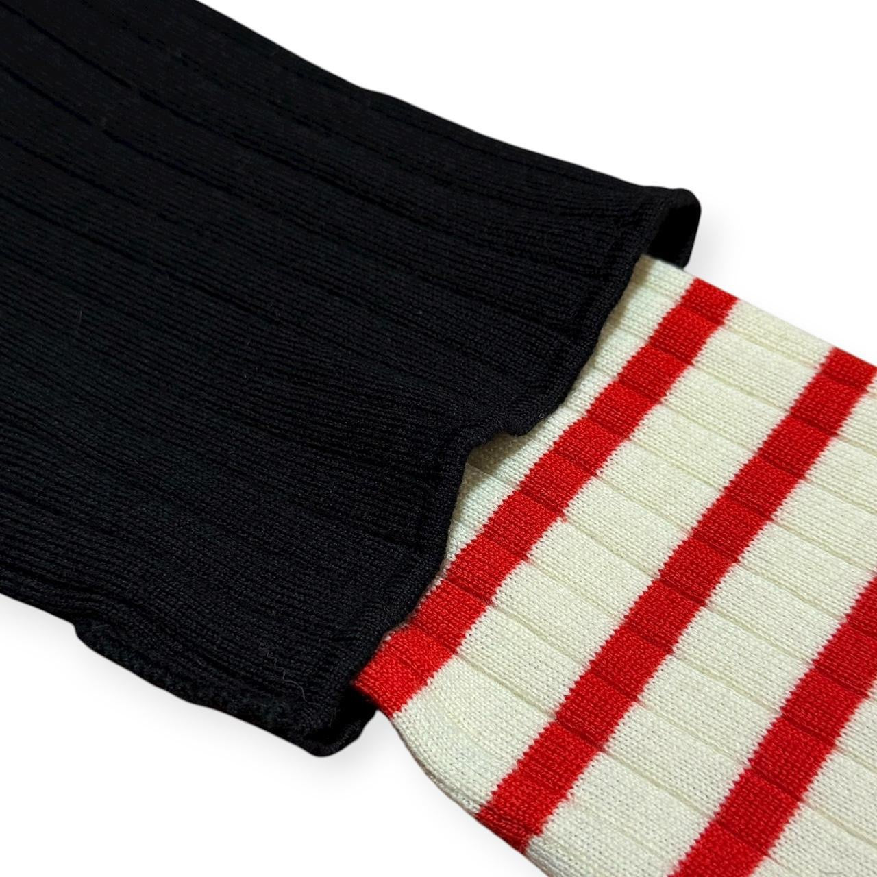 vintage jean paul gaultier maille multi pattern layered turtleneck