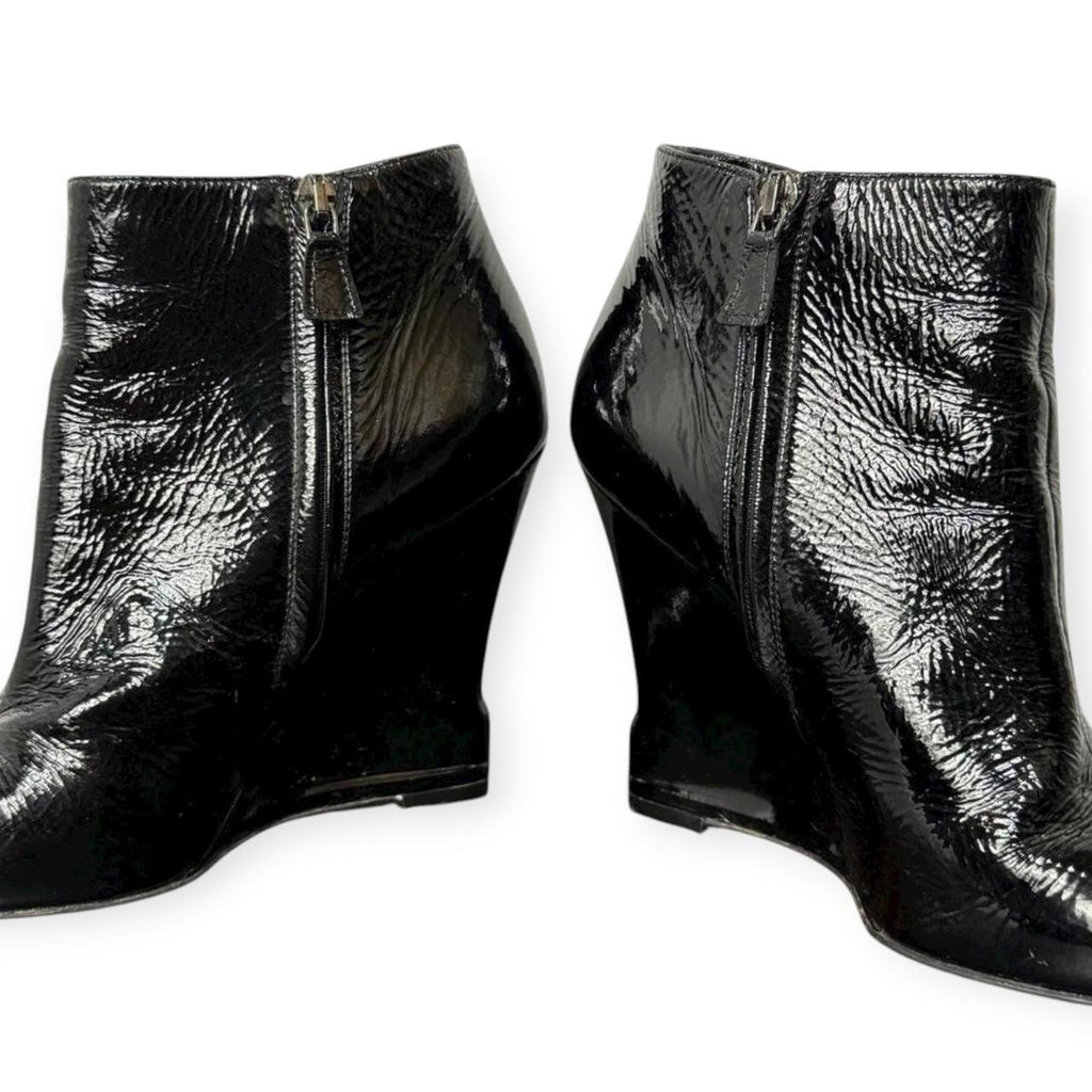lanvin funky wedge booties