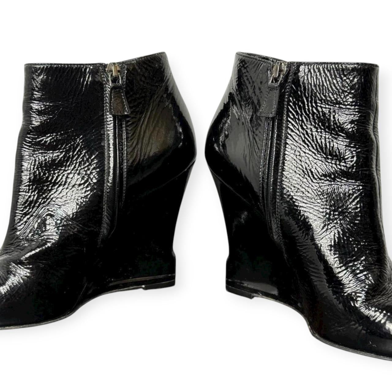 lanvin funky wedge booties