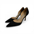 manolo blahnik black lizard embossed d’orsay pumps