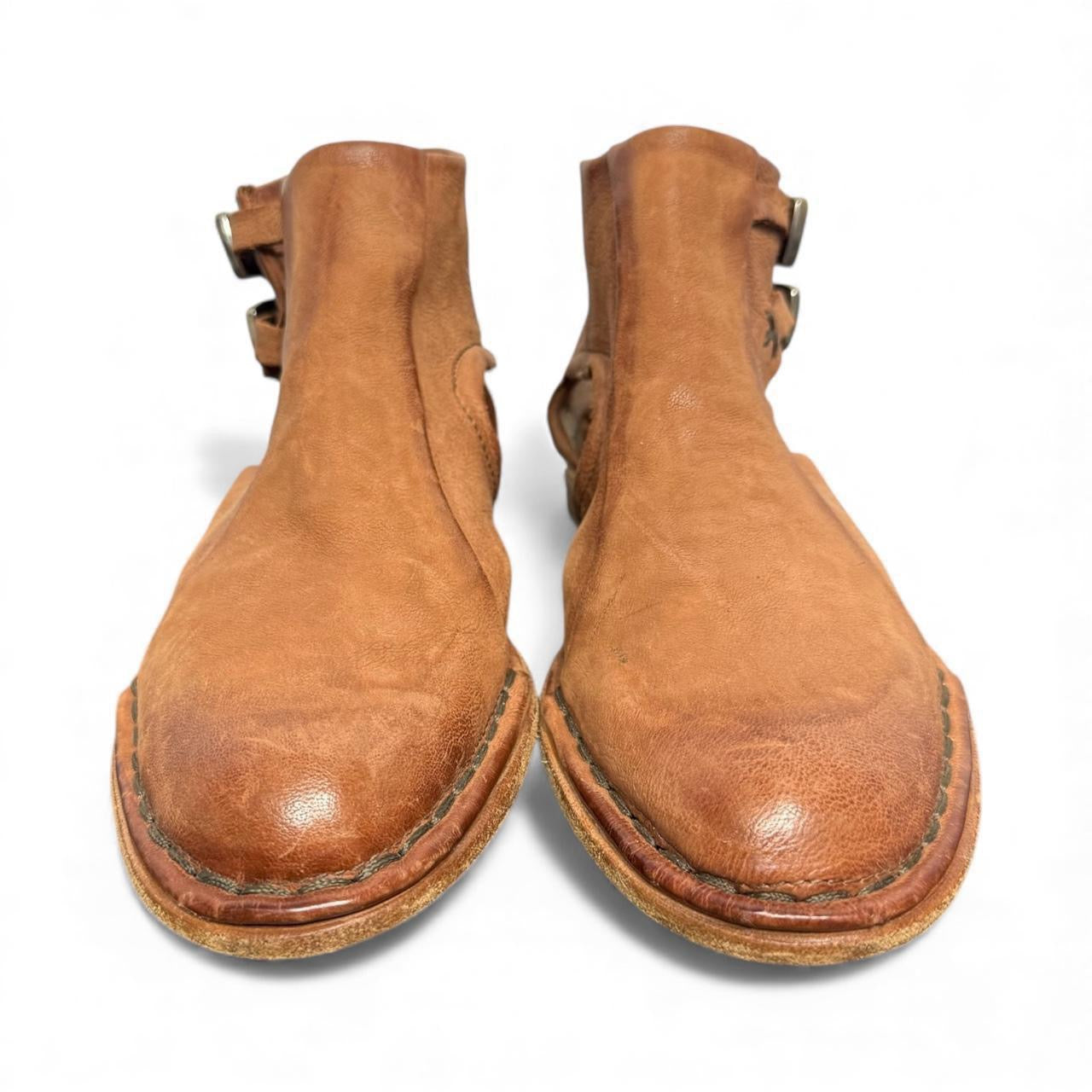 a.s.98 dusty meadow cognac leather booties