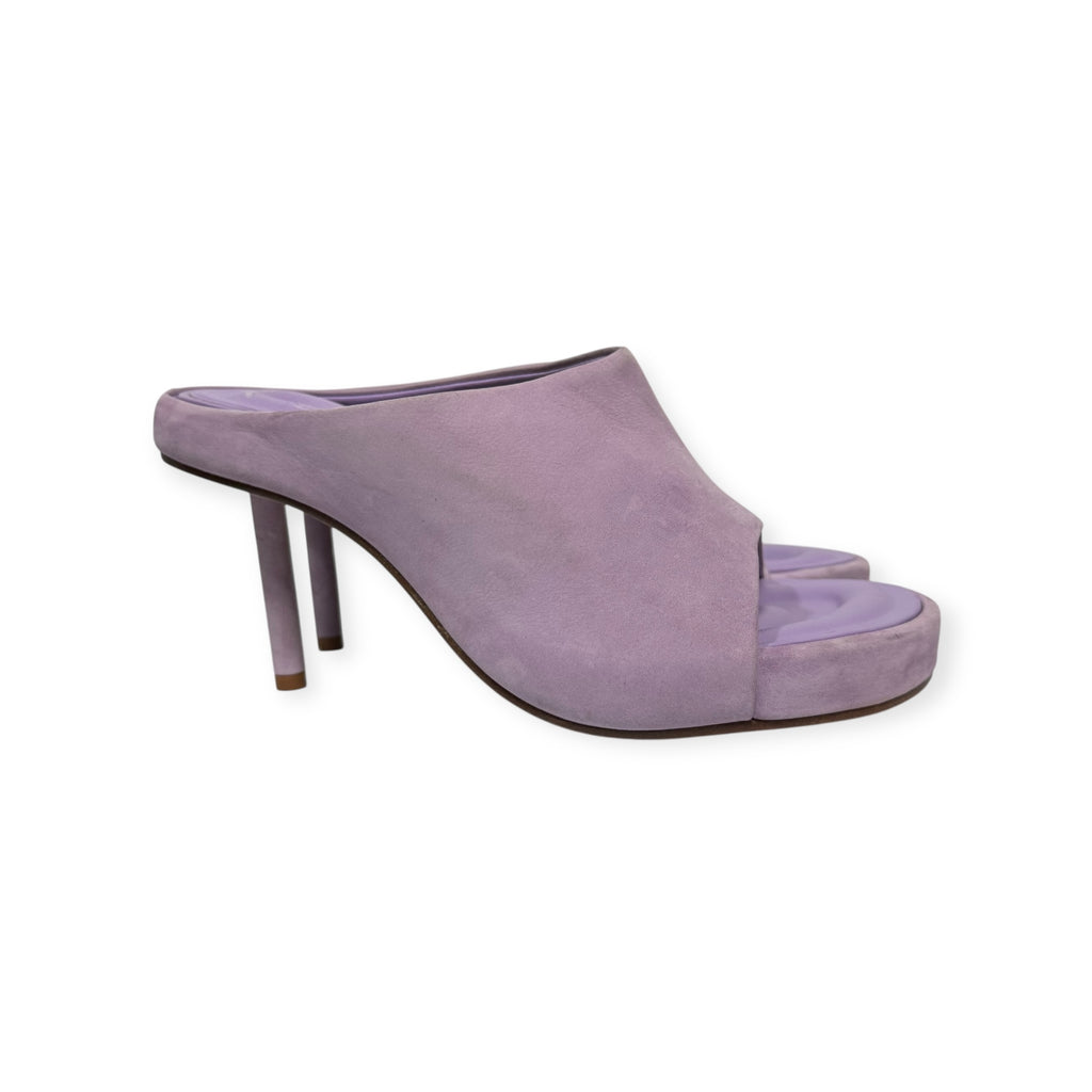 jacquemus purple suede les mules nuvola