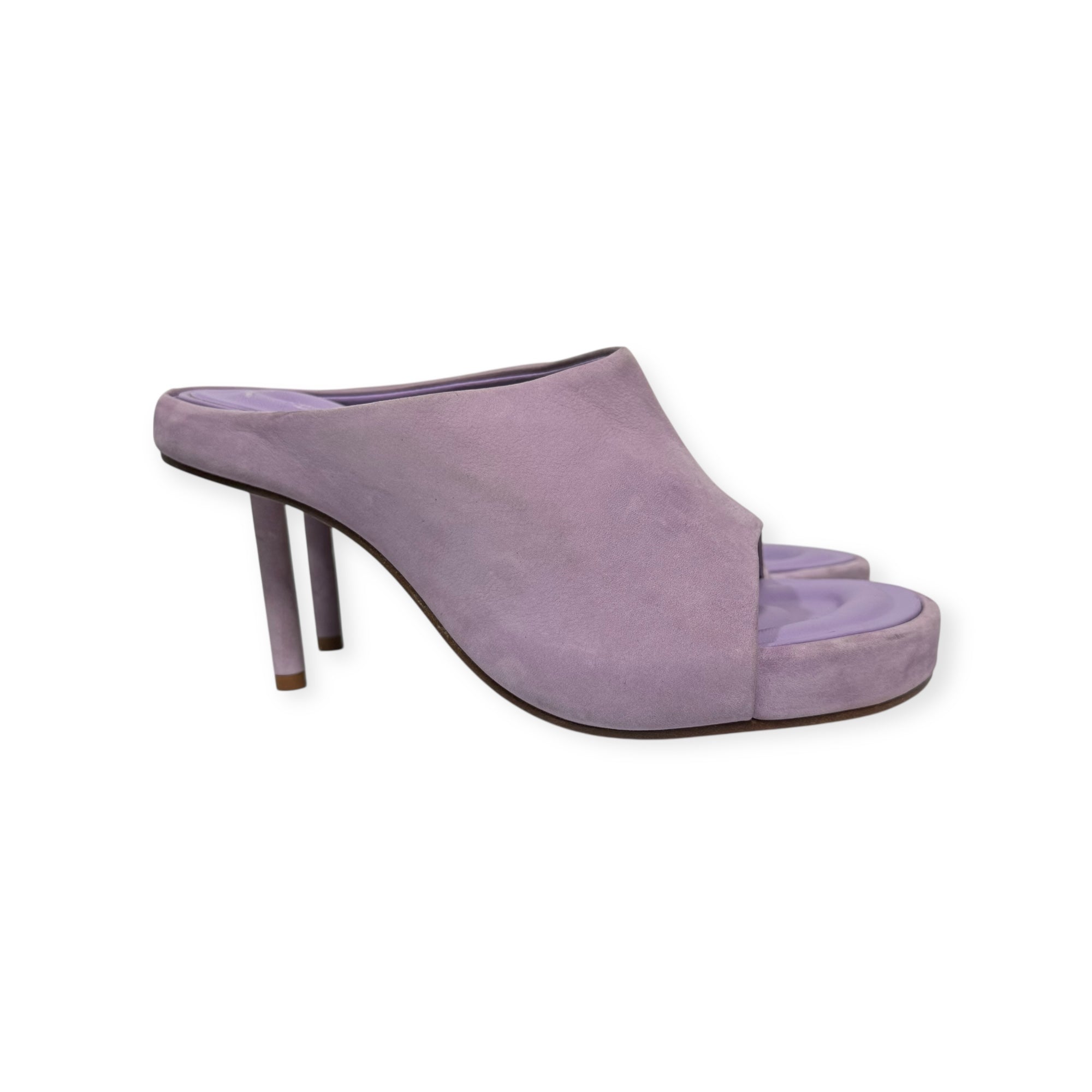 jacquemus purple suede les mules nuvola