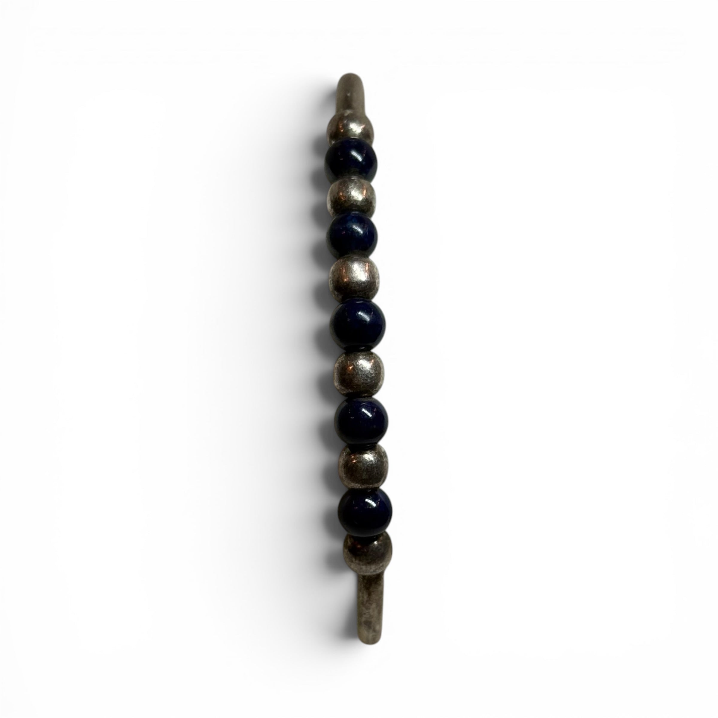 silpada sterling silver + navy blue sodalite flexible cuff bracelet