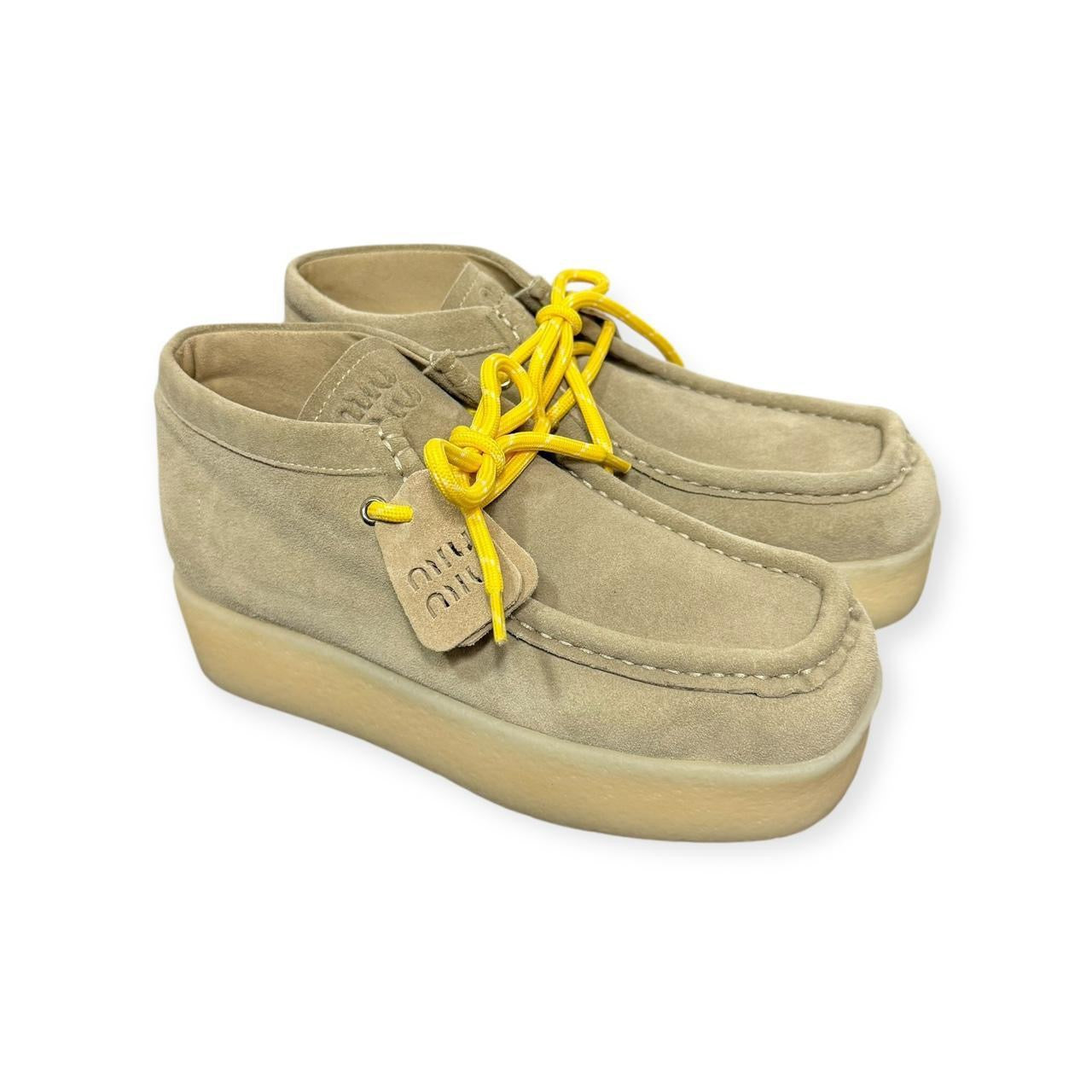miu miu delavé platform wallabees