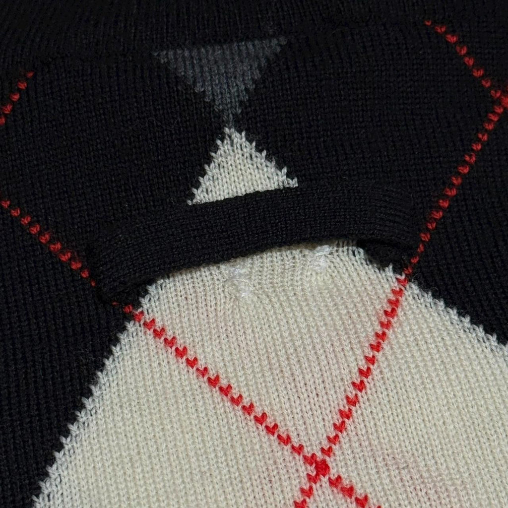 vintage jean paul gaultier maille multi pattern layered turtleneck