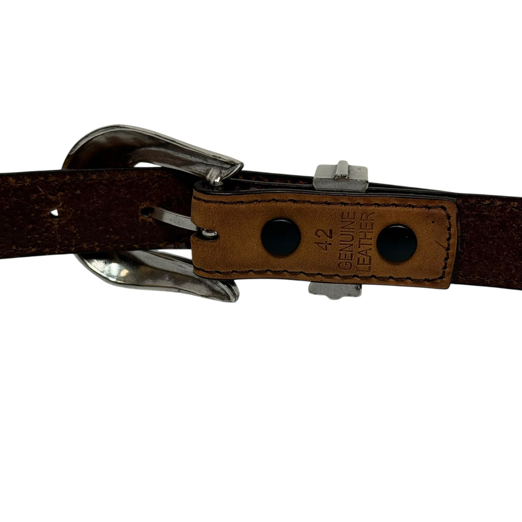 vintage brown leather concho belt