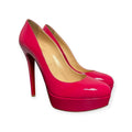 christian louboutin bianca patent leather platform pumps