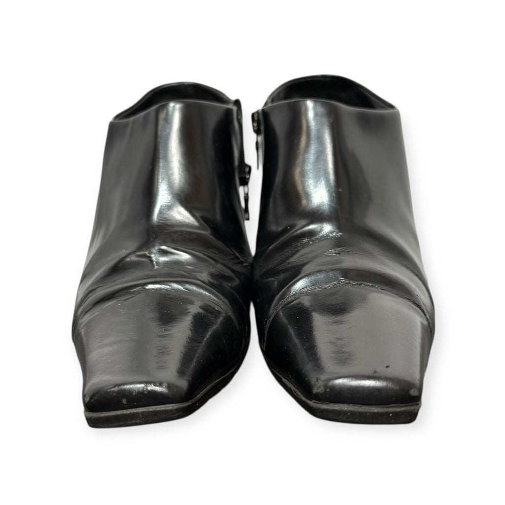 vintage prada pointed square toe booties