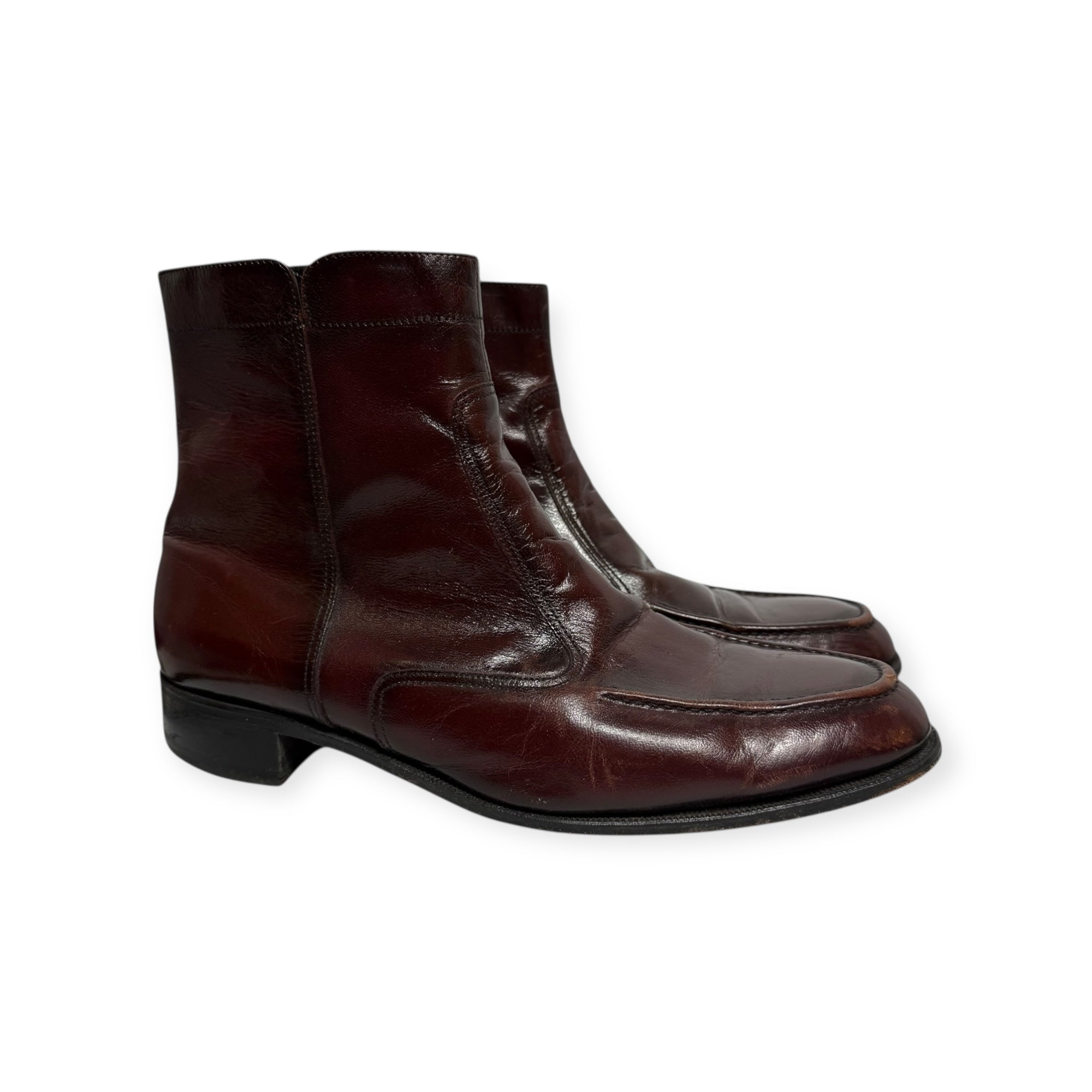florsheim oxblood leather duke ankle boots