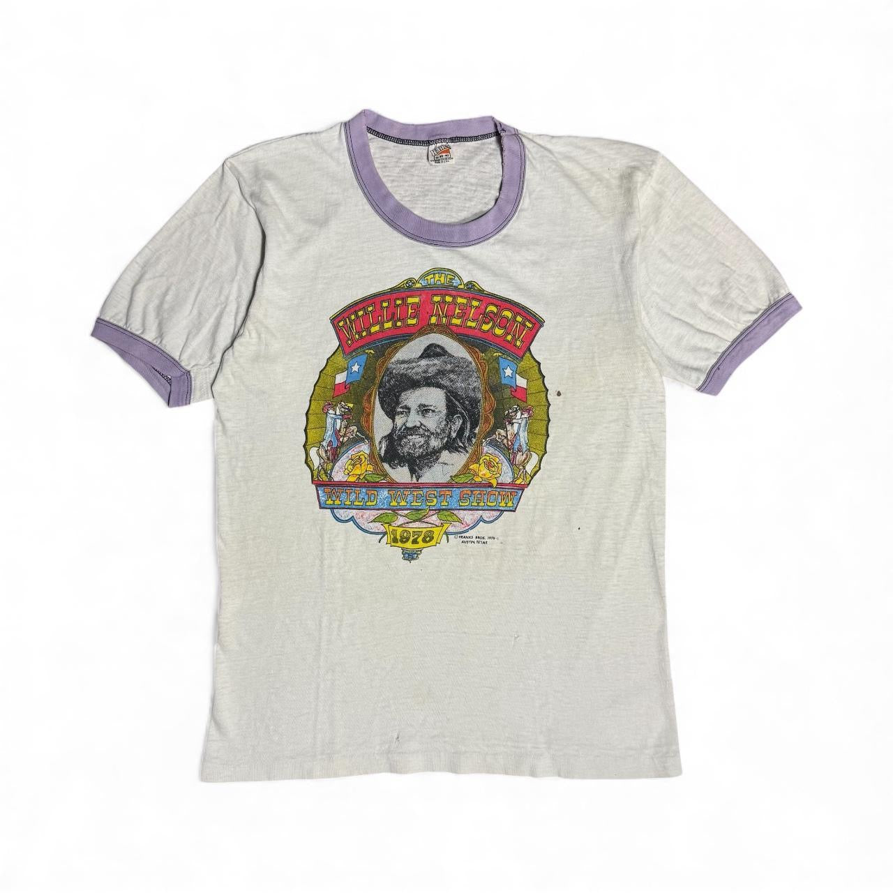 vintage 1978 willie nelson wild west show ringer tee