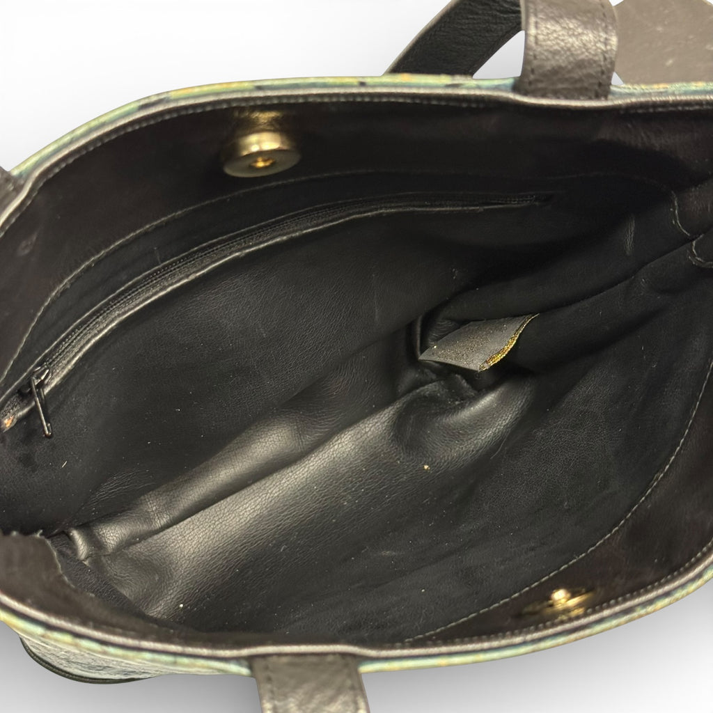 vintage leaf leather whiting collection hand tooled botanical bag