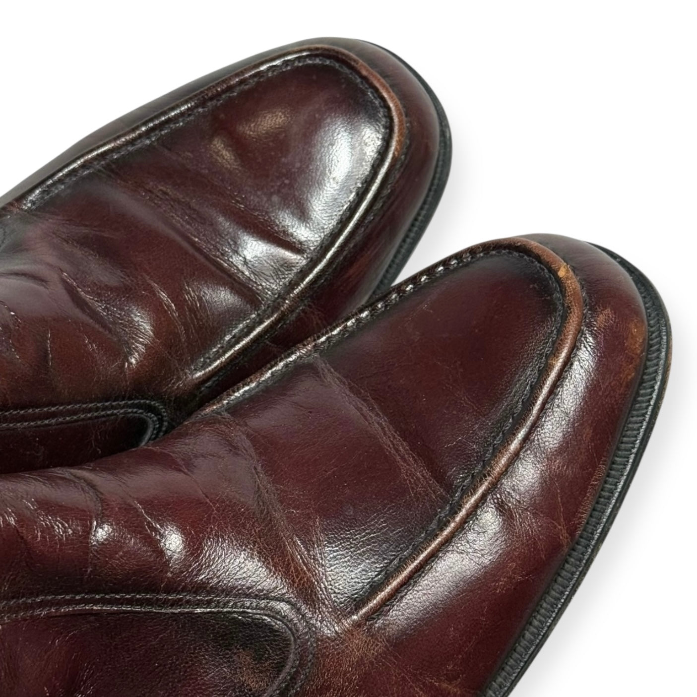 florsheim oxblood leather duke ankle boots