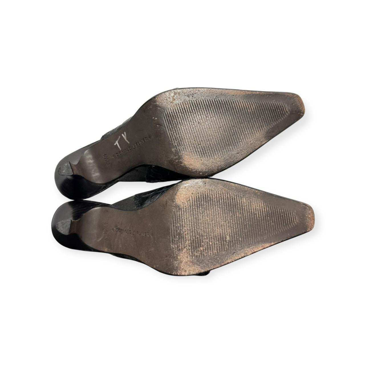 donald j. pliner croc embossed mules