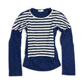 comme des garcons tricot AD2007 navy striped layered deconstructed top GT-T021