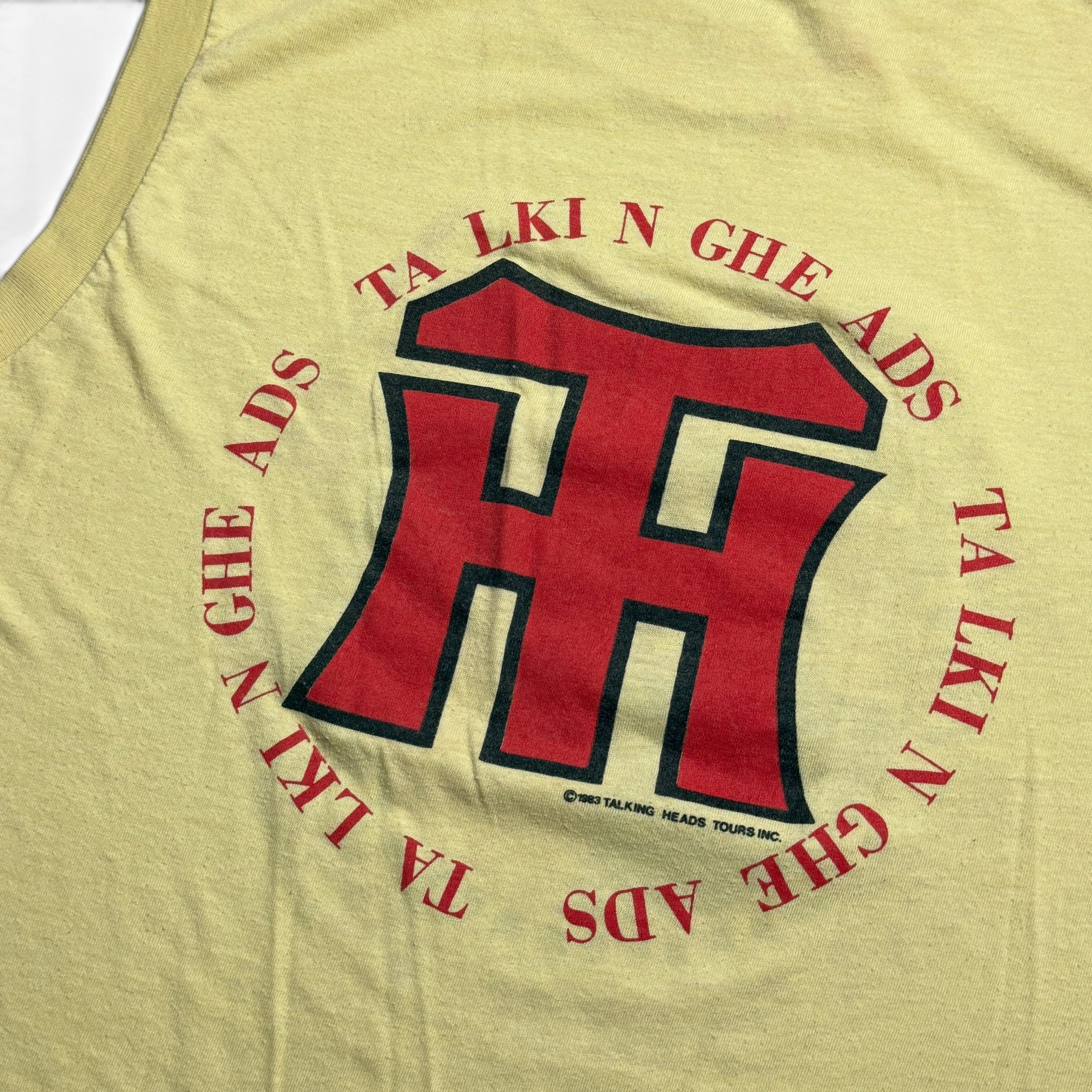 vintage 1983 talking heads speaking in tongues sleeveless tee