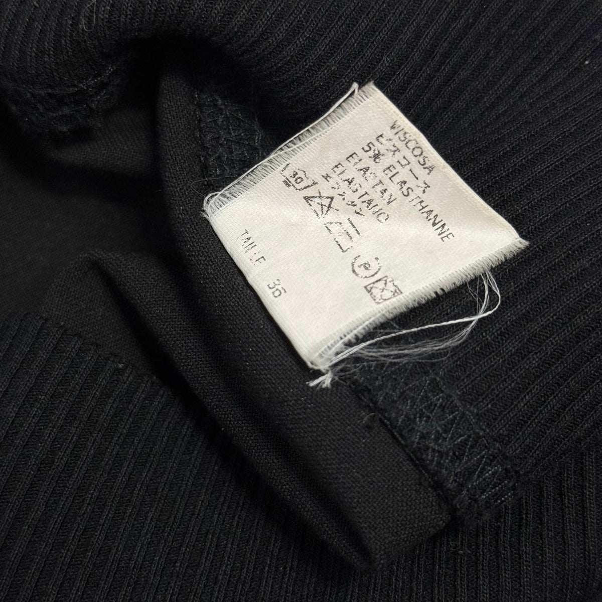 vintage y2k cop copine paris 2 in 1 black trousers with removable skirt overlay