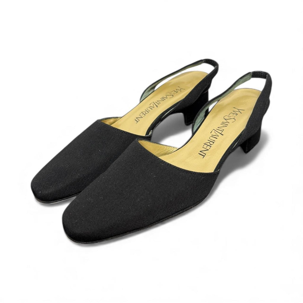 vintage yves saint laurent slingback mules