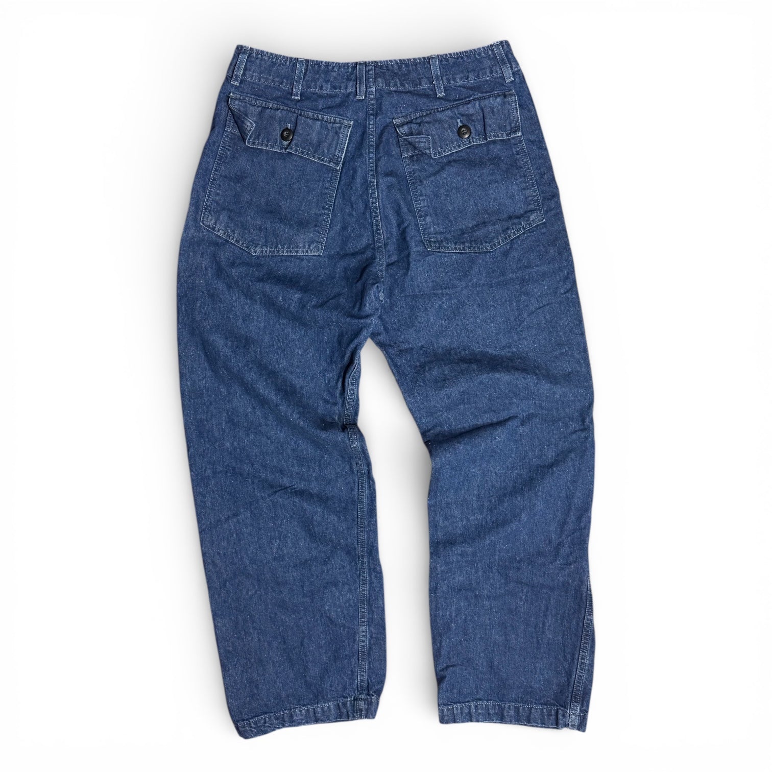 imogene + willie blake military style wide leg indigo denim