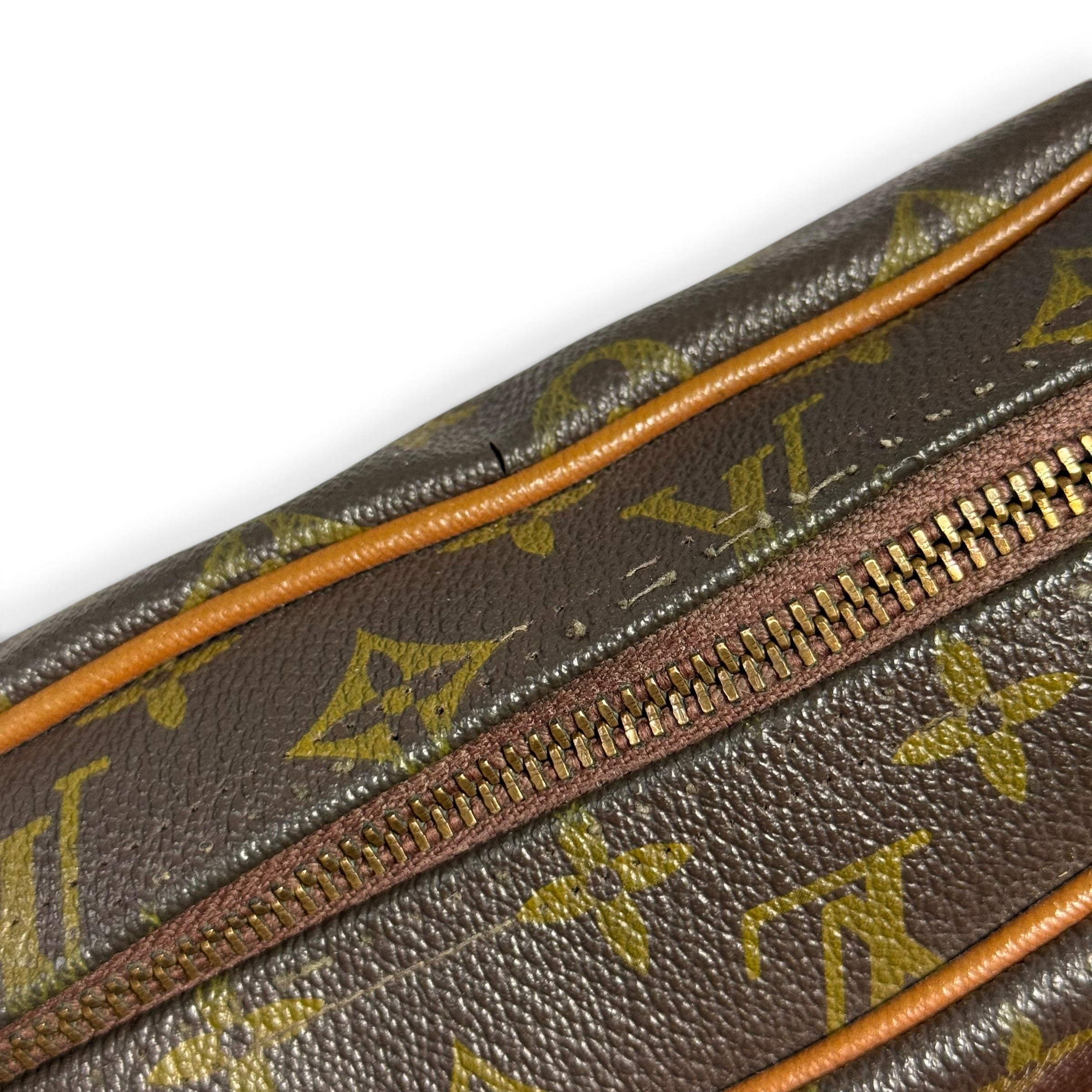 vintage 70s 80s louis vuitton french company monogram danube crossbody bag