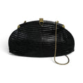 vintage 80s judith leiber black genuine lizard skin evening clutch bag