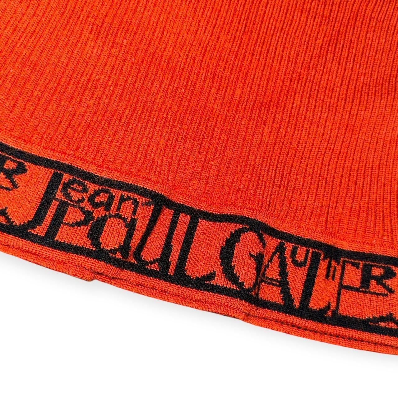 vintage jean paul gaultier femme logo jacquard rib knit sweater